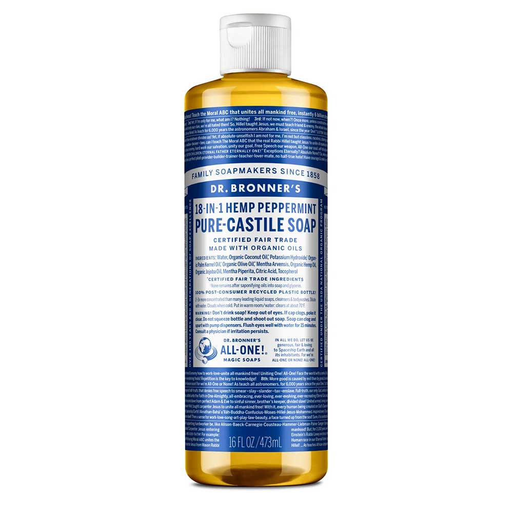 Dr. Bronner's Peppermint Liquid Soap Tatt Lab