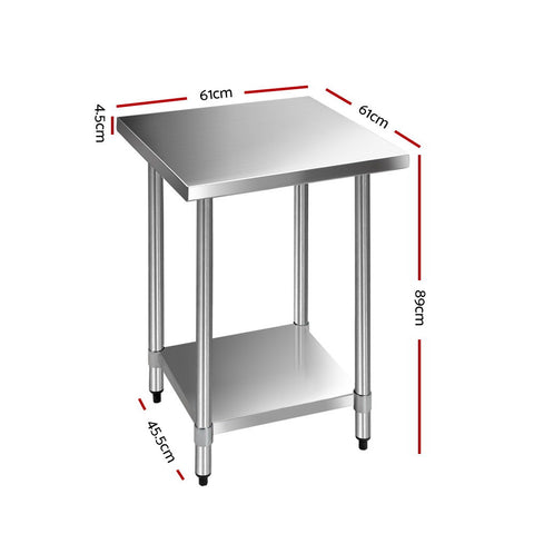 Stainless Steel Medical Work Bench - 610mm x 610mm