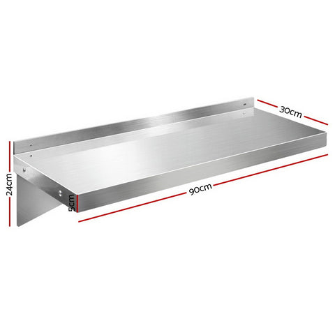 Stainless Steel Wall Shelving & Display - 900mm
