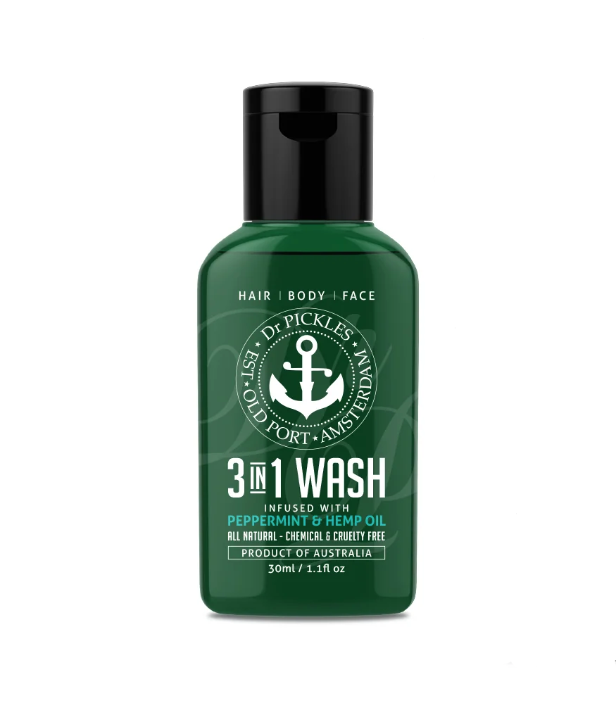 Dr Pickles Peppermint & Hemp Oil Infused 3 in 1 Wash