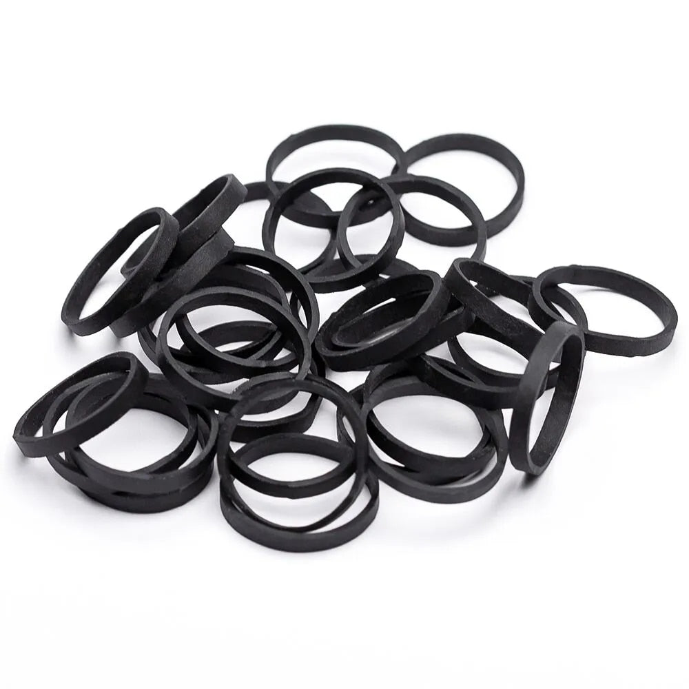 Black Elastic Rubber Bands