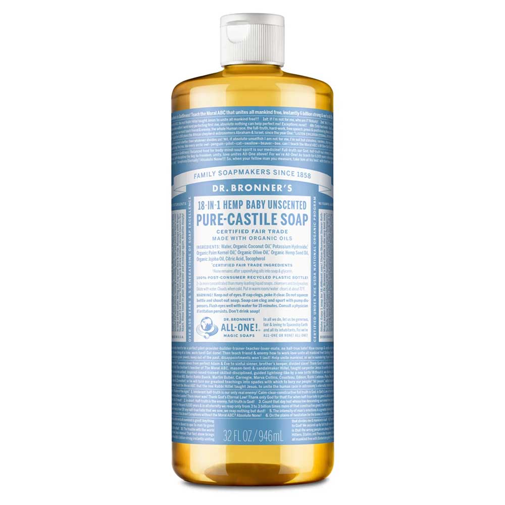 Dr. Bronner's Baby Unscented Liquid Soap