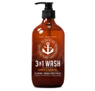 Dr Pickles Citrus & Hemp Oil Infused 3 in 1 Wash