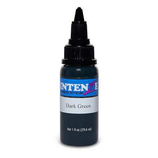 Intenze Dark Green Tattoo Ink - 1oz