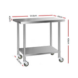 Load image into Gallery viewer, Stainless Steel Medical Work Bench Trolley - 610mm x 1219mm
