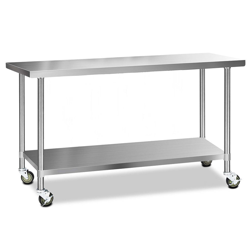 Stainless Steel Medical Work Bench Trolley - 610mm x 1829mm