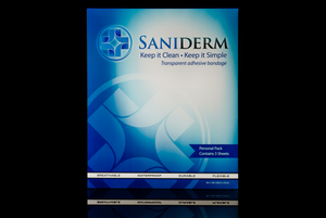 Saniderm Transparent Adhesive Bandage (Personal Pack) 3 Sheets